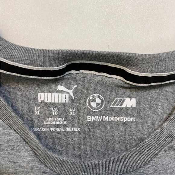 Puma BMW Motorsport Graphic T-shirt Men XL Gray Short Sleeve 531195 03 - Picture 5 of 7